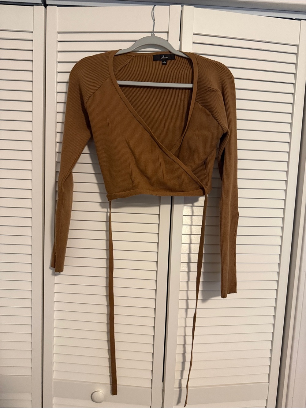 Lulus Brown Ribbed Knit Two-Piece Set - Picture 4 of 5